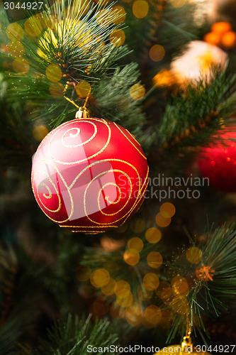 Image of Christmas tree closeup