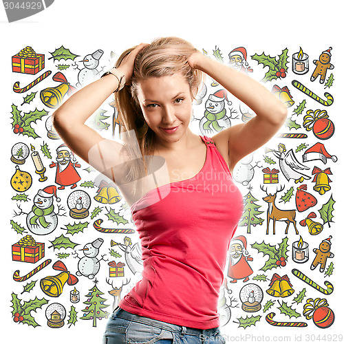 Image of Woman Looking For Christmas Gifts