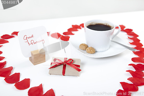 Image of good morning heart coffee