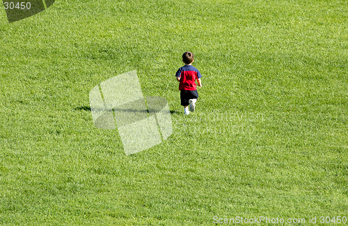 Image of Boy-Running-Grass