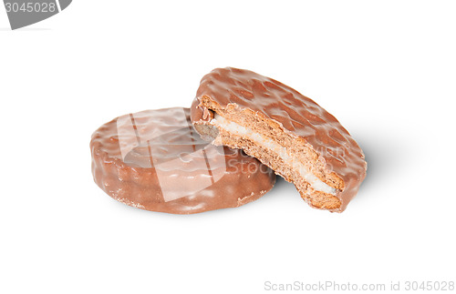 Image of Whole And Bitten Off Chocolate Cookies