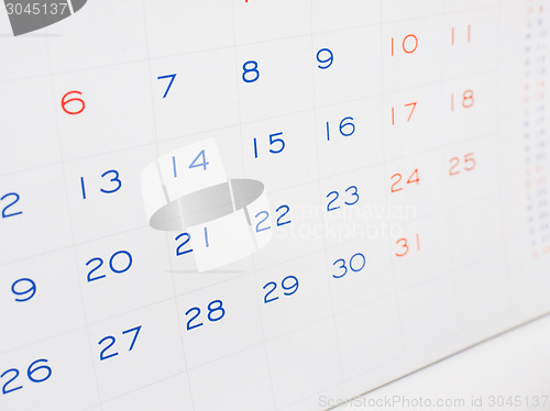 Image of Calendar page