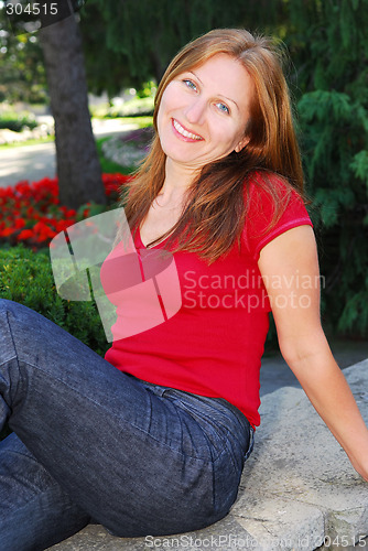 Image of Mature woman relaxing