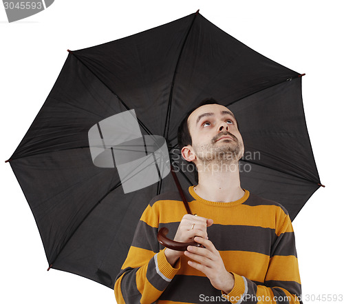 Image of Man with umbrella