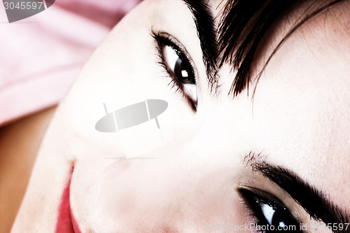 Image of Beautiful young woman face. 