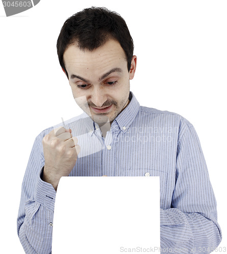 Image of Man holding a paper