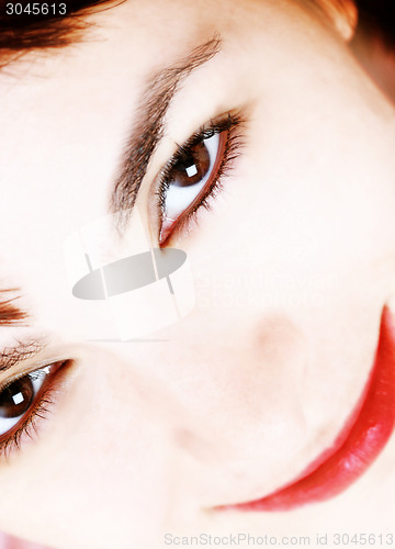 Image of Beautiful young woman face. 