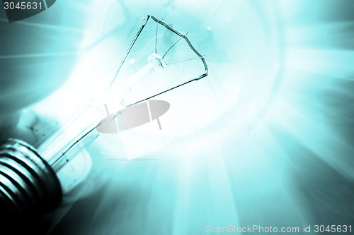 Image of Background with lit lightbulb