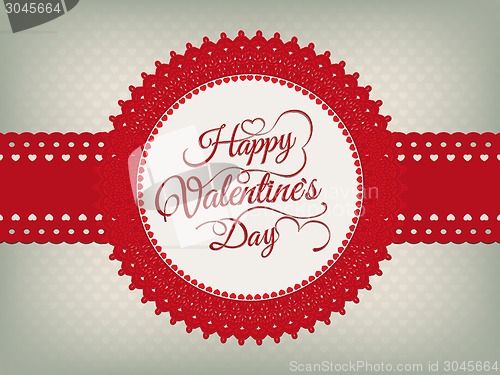 Image of Valentines day vintage card. EPS 10