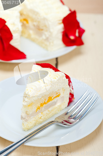 Image of whipped cream mango cake