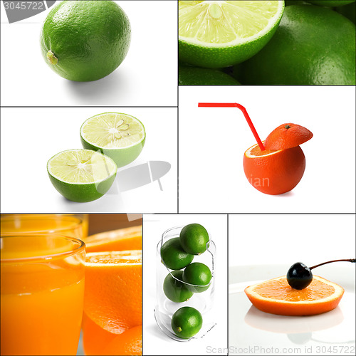 Image of citrus fruits collage