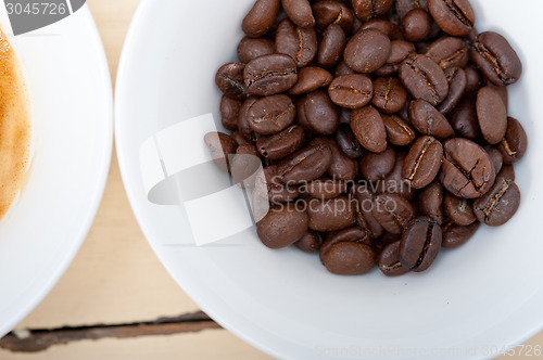 Image of espresso cofee and beans