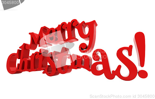 Image of Merry Christmas lettering isolated