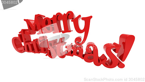 Image of Merry Christmas lettering isolated