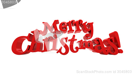 Image of Merry Christmas lettering isolated