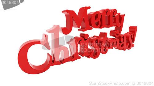 Image of Merry Christmas lettering isolated