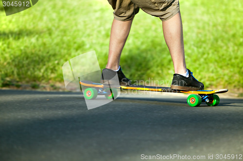 Image of Longboarder Closeup