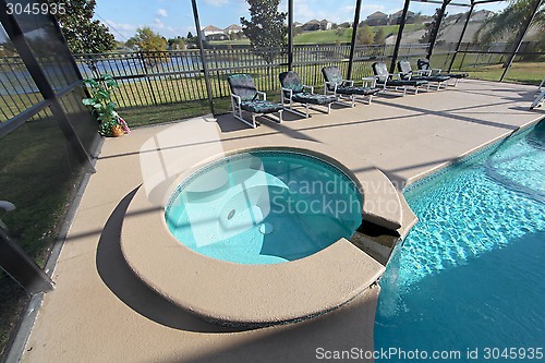 Image of Spa and Pool with Lake View