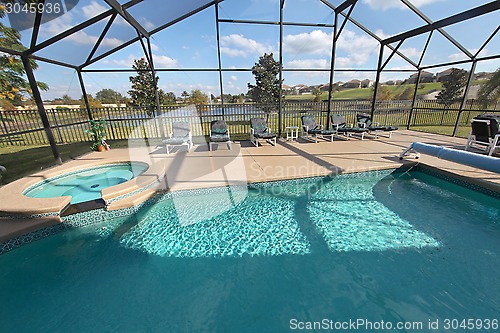 Image of Swimming Pool with Lake View