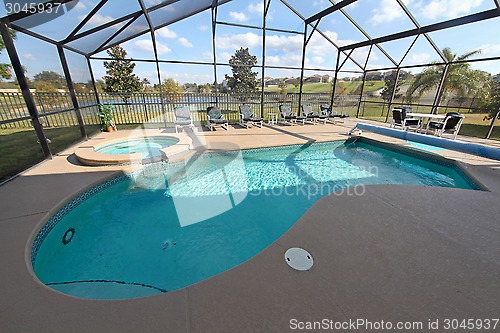 Image of Swimming Pool with Lake View