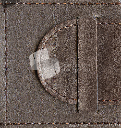 Image of brown textured leather lock