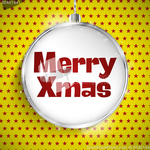 Image of Merry Christmas Happy New Year Ball Silver  on Star Seamless Pat