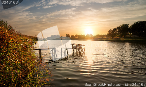 Image of Fishing sigean at sunset