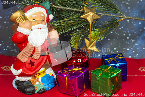 Image of Santa Claus with gifts