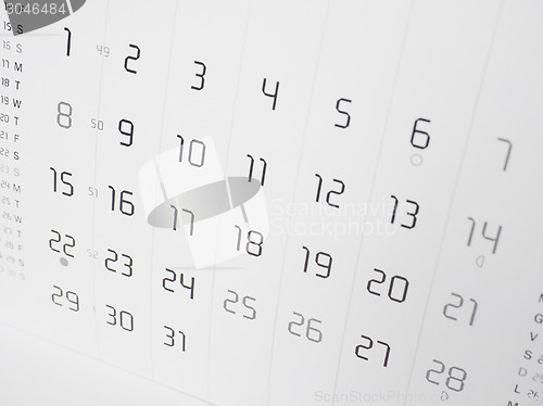 Image of Calendar page