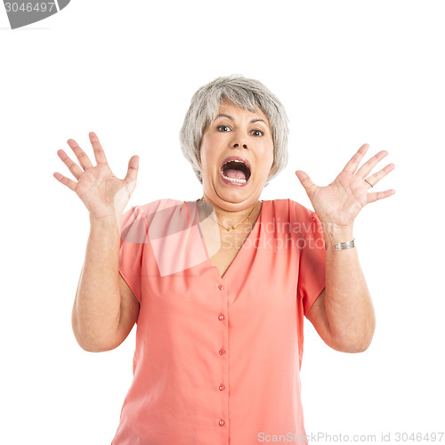 Image of Stressed old woman