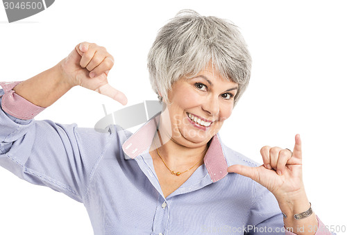 Image of Positive old woman