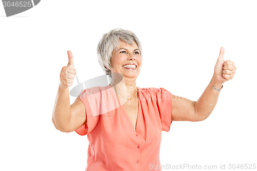 Image of Positive old woman