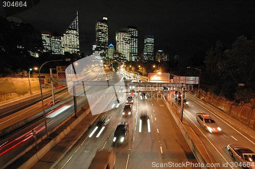 Image of night sydney traffic