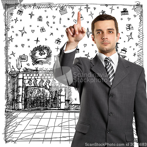 Image of Man Looking For Christmas Gifts