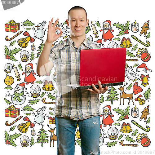 Image of Man Looking For Christmas Gifts