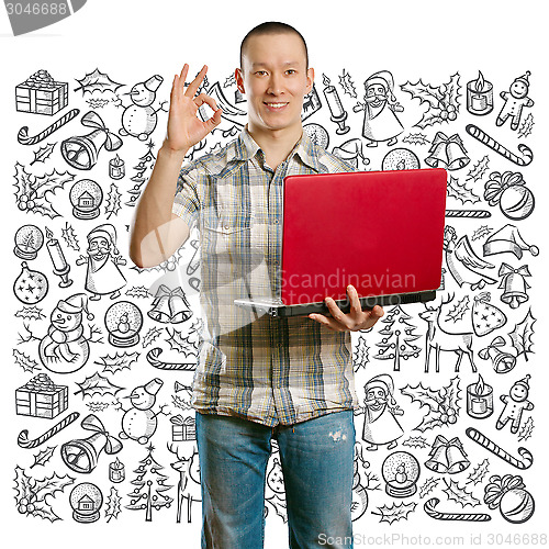 Image of Man Looking For Christmas Gifts