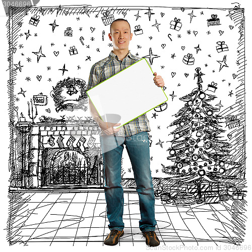 Image of Man Looking For Christmas Gifts