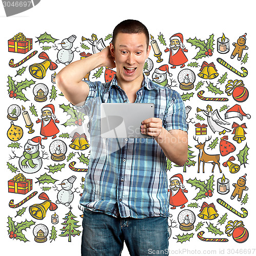 Image of Man Looking For Christmas Gifts