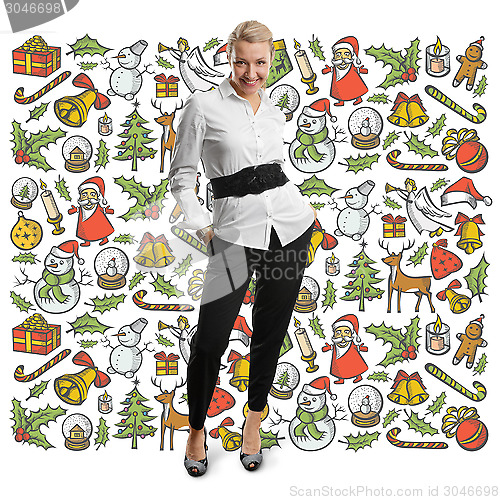 Image of Woman Looking For Christmas Gifts