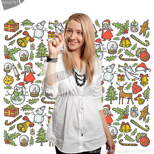 Image of Woman Looking For Christmas Gifts