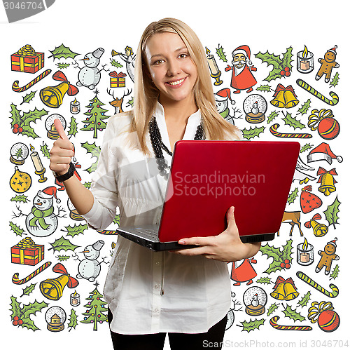 Image of Woman Looking For Christmas Gifts