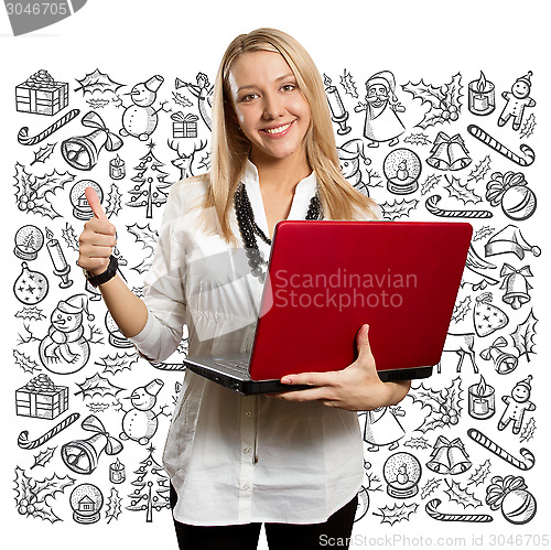 Image of Woman Looking For Christmas Gifts