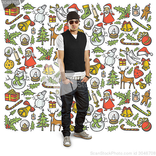 Image of Man Looking For Christmas Gifts