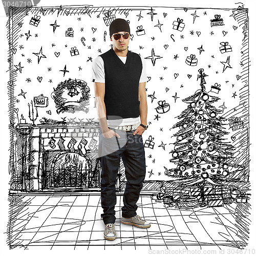 Image of Man Looking For Christmas Gifts