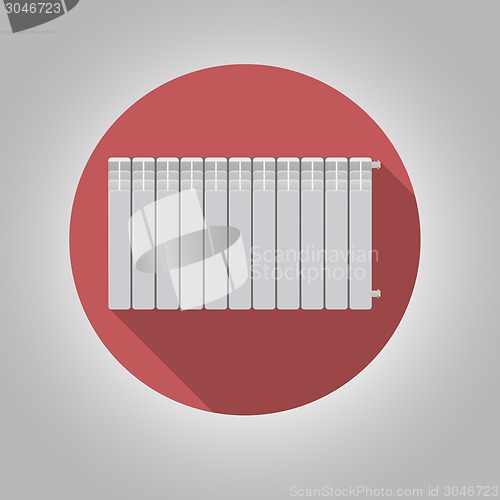 Image of Flat vector icon for heating radiator