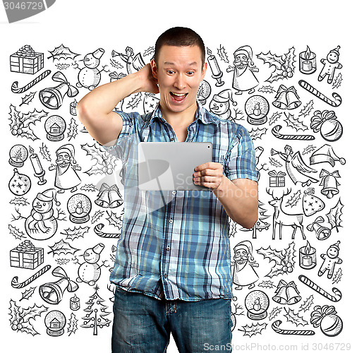 Image of Man Looking For Christmas Gifts