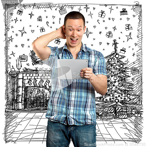 Image of Man Looking For Christmas Gifts