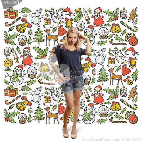 Image of Woman Looking For Christmas Gifts
