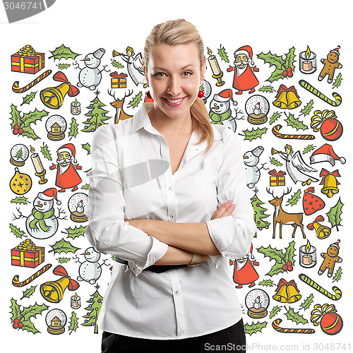 Image of Woman Looking For Christmas Gifts