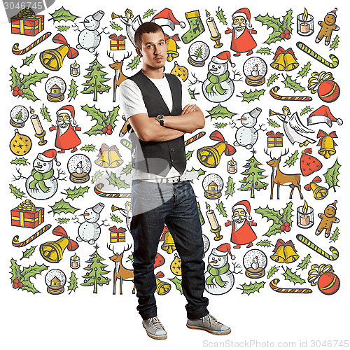 Image of Man Looking For Christmas Gifts